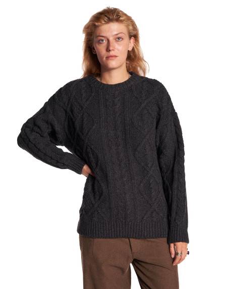 Pull Aran gris